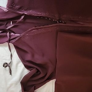 Abaya burgundy large 56in length